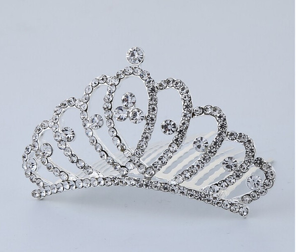 Han edition small children's crown princess combs Fine hair bride High-end fashion flower crown hair clips