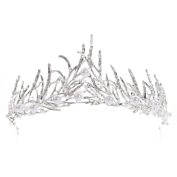 Gorgeous Sparkling Silver Crystal Wedding Crown Headband Bridal Tiara Party Show Pageant Hair Accessories In Stock