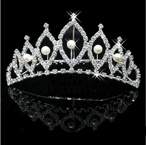 Ms High grade Love beads Hair accessories bride Rhinestone crown Korean version Fashion headdress new style wholesale