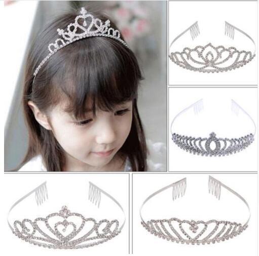 Valentine's Day Crystal Tiara Hairband Kid Girl Bridal Princess Prom Crown Party Accessiories Princess Prom Crown Headband