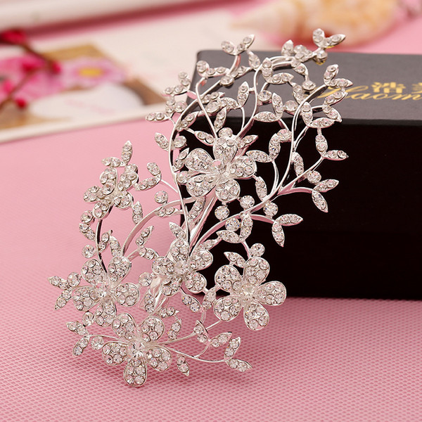 rhinestone flower pretty bridal headdress women hairgrips sparkling barrettes wedding hair accessories wedding hair jewelry