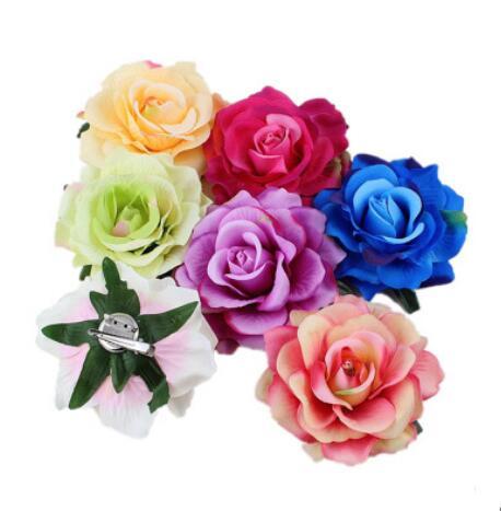Simulation Flower Hair Accessories Seaside Vacation Head Lace Hairpin Dance Performance Rose Cloth Corsage Fashion Personality Temperament A