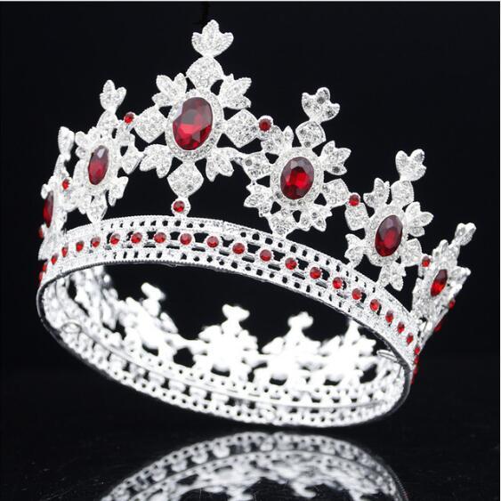 2018 Luxury Silver Tiaras and Crowns Wedding Hair Jewelry Royal King Tiara Sparkling Crystal Diadem Performance Head Ornaments