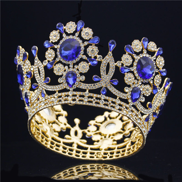 Baroque Wedding Crown Bride Tiaras and Crowns Head Jewelry Hair Accessories Prom Beauty Pageant Diadem Queen Crown for women