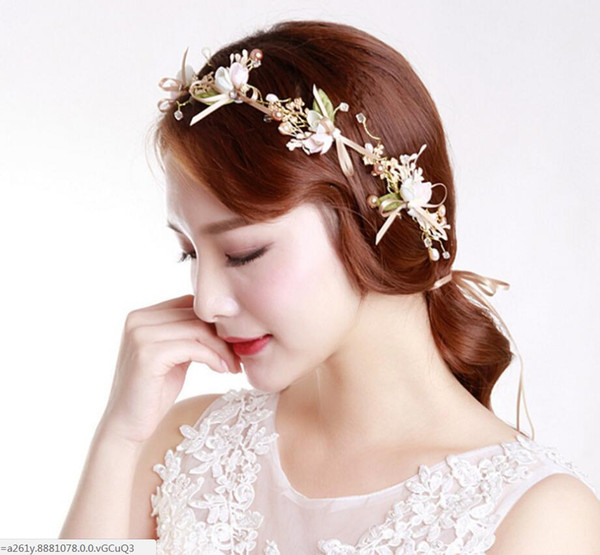 Leaf Headband baroque Bridal Hairbands Crown Headpiece Headdress Wedding Hair Accessories Bride Tiara Jewelry