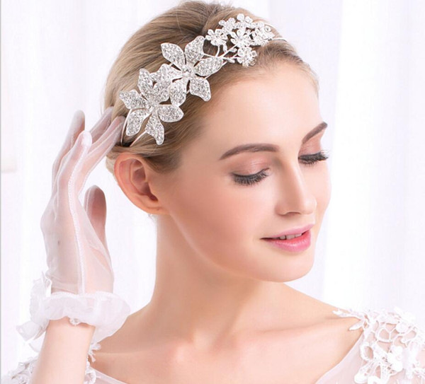 2018 hot sale bridal Hairbands Crystal Headbands women Hair Jewelry Wedding accessories crystal Tiaras And Crowns Head Chain