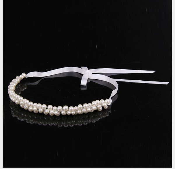 Korean version bride head Necklace bride pearl headdress white wedding dress accessories