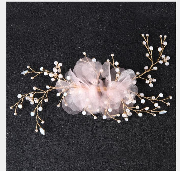 Simple Bride Handmade Hair Decoration Bride Headdress Cloth Flower Shaping Hairpin