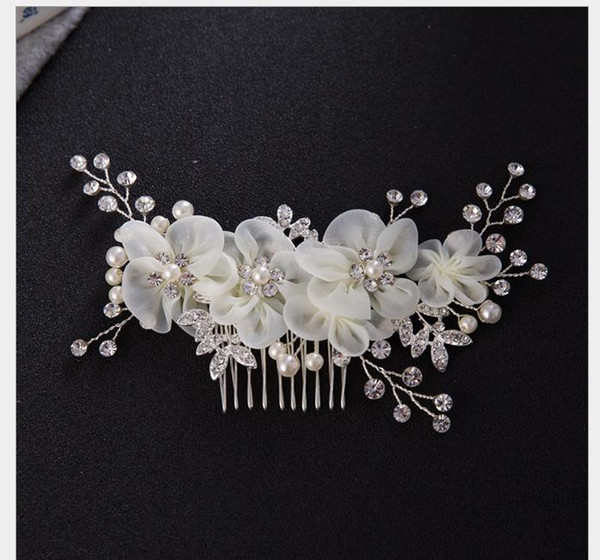 Bride Headdress Hair Comb Alloy Bride Water Diamond Hair Comb Marriage Jewelry Wedding Garment Accessories