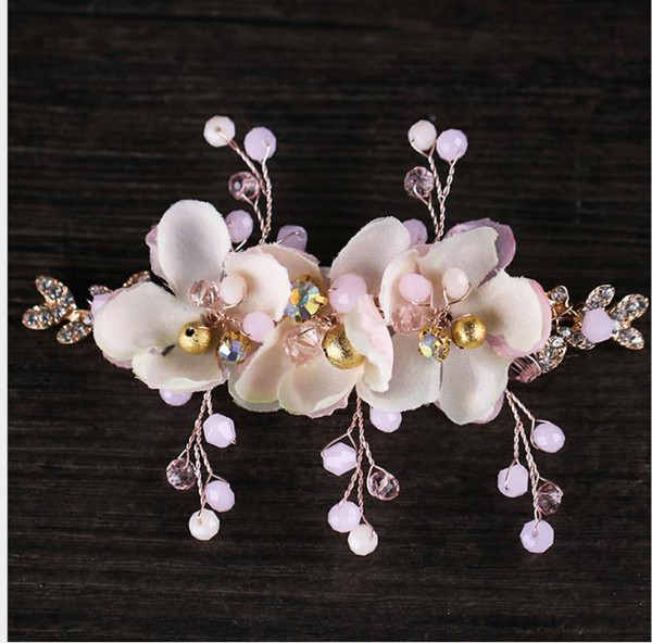 Bride's Hairpin Art Flowers with Pearl Bride's Hair Ornaments