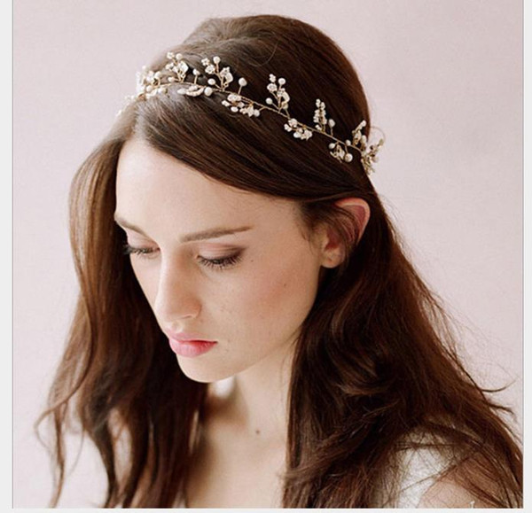 Hair Ornament Headdress Euramerican Millet Bead Headdress Bride Bead Hair Band