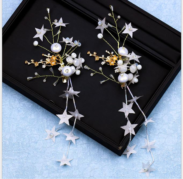 Bride Flower Hairpin Fashion Pentagon Delicate Gift Costume Marriage Headdress