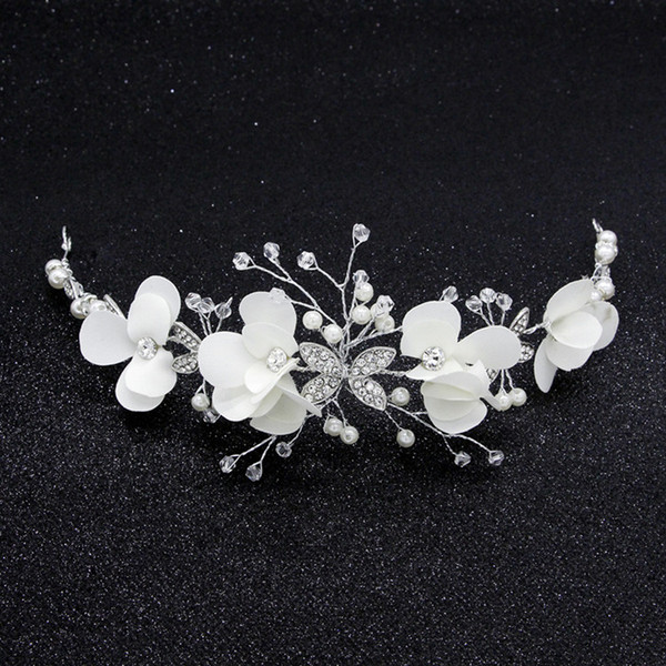 Exqusite flower style hairband hairclip artificial diamond pearl wedding hair Jewelry new bride headband 13cmm TS131 cheap wholesale price