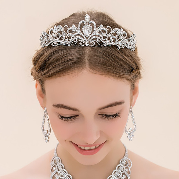 High quality Wedding jewelry Crystals Bridal Tiaras for women engagement Tiara Crown Headband Hair Accessories Fashion Luxury Jewelry
