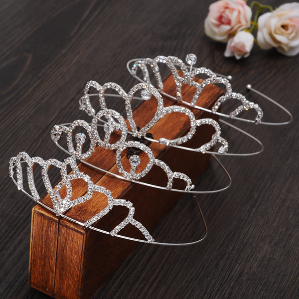 Hot sale Classic Bride Headpieces diamond Cute Girls Tiaras Crowns Crystal for Wedding and Gift New Style hair jewelry Free shipping