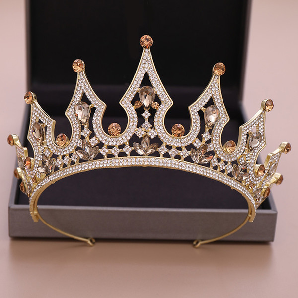 2019 Bride Crown Wedding Headdress Crystal Baroque Hoop Wedding Crowns Fashion Classic Bridal Hair Accessories Headpieces Tiaras