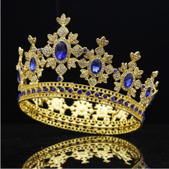 Luxury Royal King Wedding Crown Bride tiaras and Crowns Hair Jewelry Zircon Crystal Diadem Prom Party Head accessories Pageant