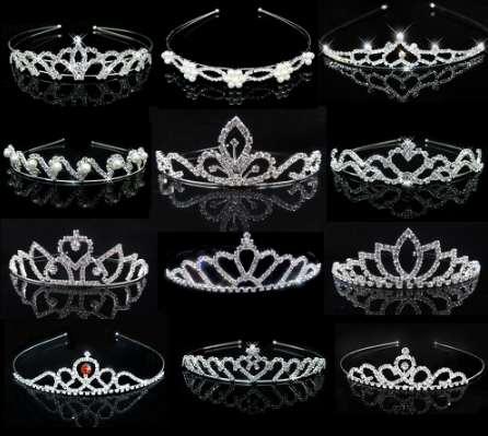 AINAMEISI Princess Crystal Tiaras and Crowns Headband Kid Girls Love Bridal Prom Crown Wedding Party Accessiories Hair Jewelry