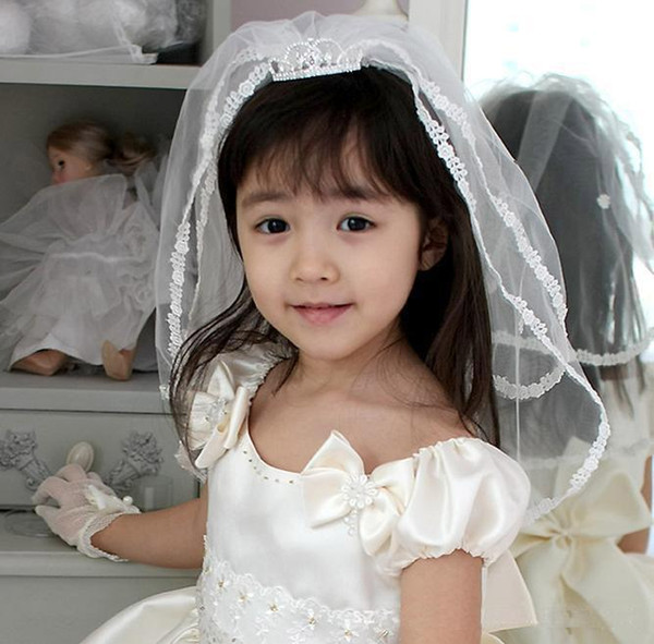 Girls' special Occasion Head Pieces Hair Clips Latest Sweet Children Kids Wedding Veil Formal Veils Headband Hair Decorations Korean St