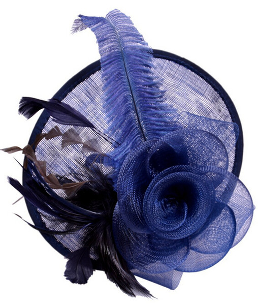 Fascinator top hat women lady feather linen flower hat cap skullcap wedding fancy party festive top hats gift charm headwear hair jewely