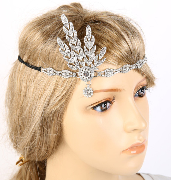 Wedding Hair Jewelry Headbands for Women Hair Princess Hollow Hairband Rhinestones wreath Bohemia stretch hair band Wedding Accessories 2018