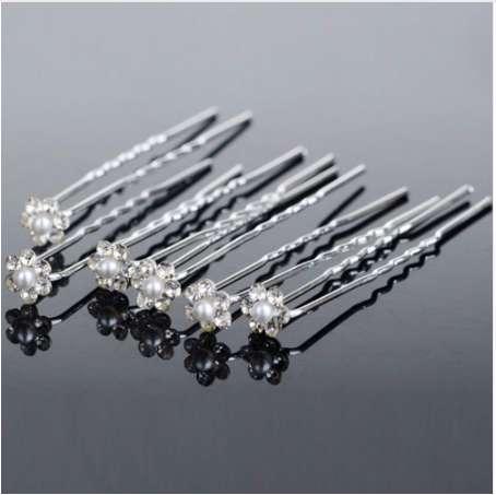 imixlot Wedding Hair Pins Simulated Pearl Flower Bridal Hairpins Bridesmaid Hair Clips Women Hair Jewelry Accessories 40 PCS