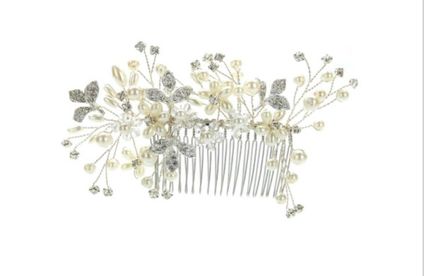 Europe and the United States brides headwear pearl diamond hair comb international station accessories