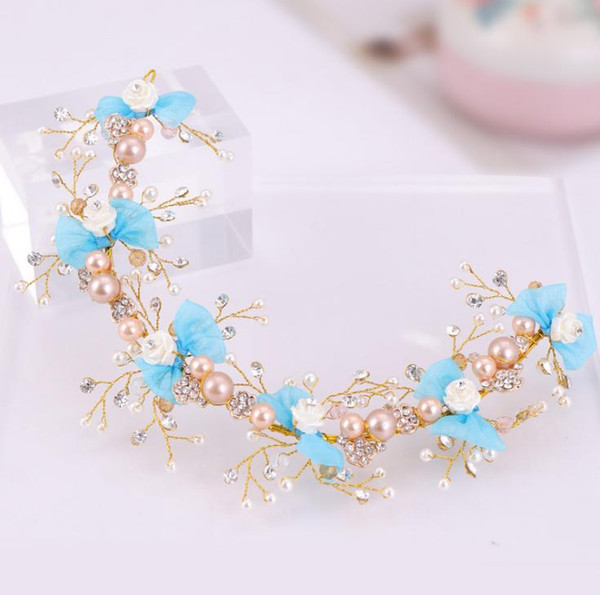 New bowknot headdress color bowknot flower wedding dress accessories hairband hoop