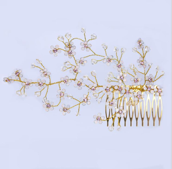 Europe and the United States 2018 new crown tiara diamond crown hoop crown bridal accessoriesEuropean and American exquisite bridal headwear