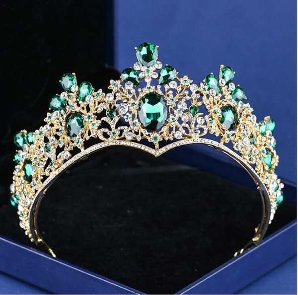 Baroque color crown international hot pin hair band crown jewelry