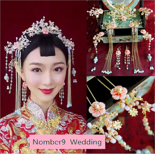 New Chinese style wedding dress bridal headdress suit