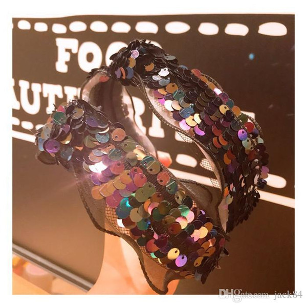 Cute Ear Headband For Girls 2019 Birthday Party Gift Women Ears Hairband Kids Sequins Bow Hair Accessories