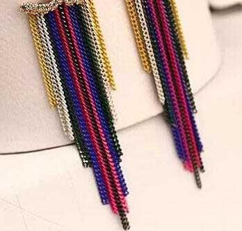 Fashion Letters Design Earrings Long Tassel Dangle Eardrop Shining Crystal Rhinestone Ear Studs For Women Bride Wedding Jewelry Gift