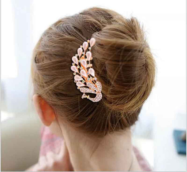 New Bridal Wedding Hair Accessories Elegant Crystal Flower Bridal Hair Combs Hairpin Wedding Floral Hair Jewelry for Women