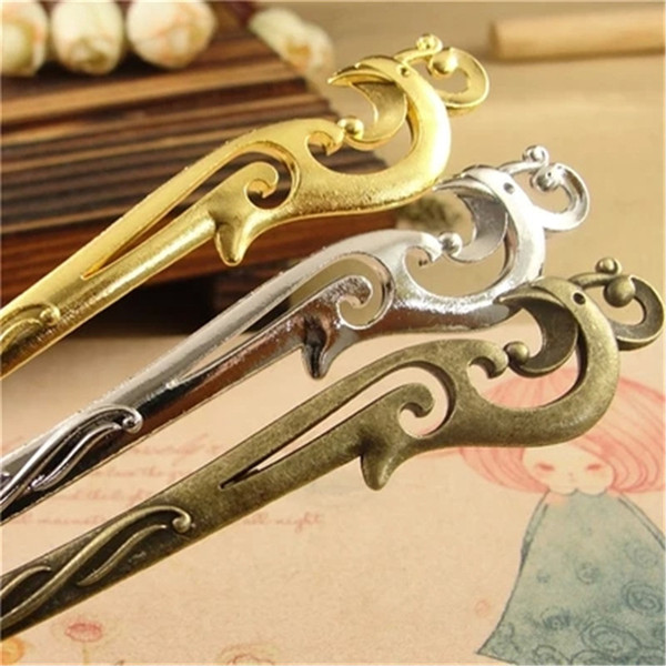 BOYUTE 20Pcs 17*160MM Vintage Phoenix Hair Stick Metal Alloy Women Hair Jewelry DIY Jewelry & Accessories YW0002