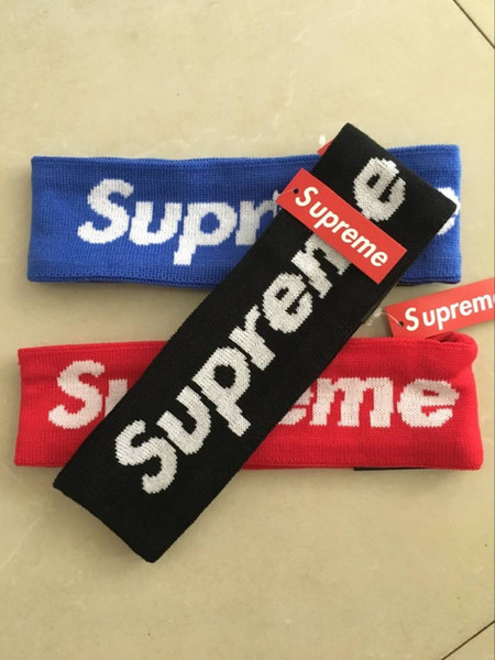 Fashion Brand SuprmWomen's Scarf Echarpes fashion black red blue sport Yoga headband Designer Elastic sup Headband for men and women