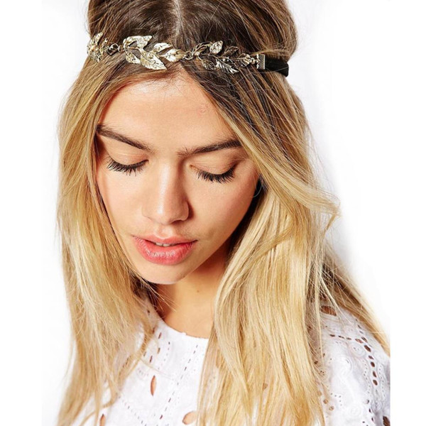 Vintage Gold Leaf Crystal Hairband Headband Head Chain Hair Jewelry Hair Accessires Head Jewelry CF093 coupon