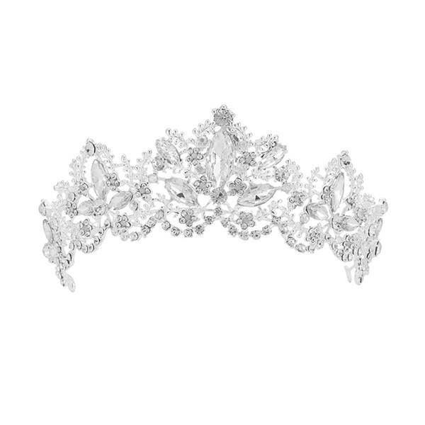 Baroque Rhinestone Crowns Tiara Wedding Bridal Princess Elegant Headpieces Crown Jewelries Hair Accessories Tiara for Bride