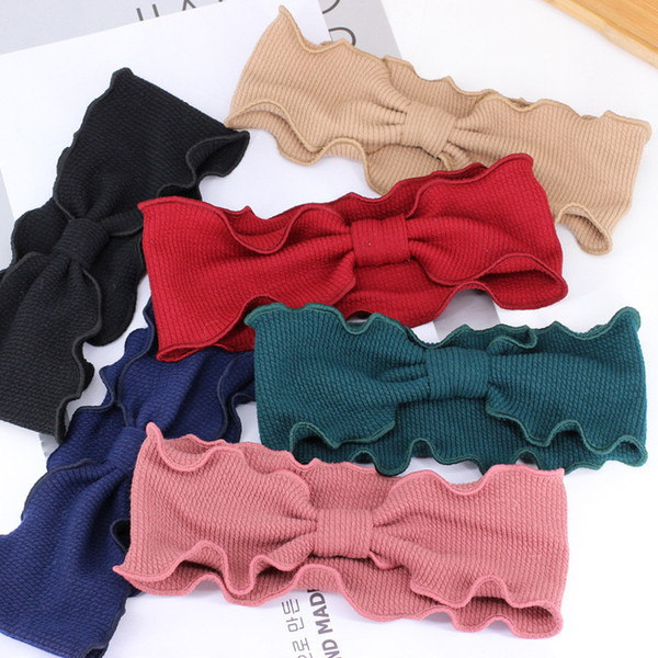 High quality New Women Lady Bow Knot Turban Head Wrap Hairband Headband Hair Band Accessories T2C036