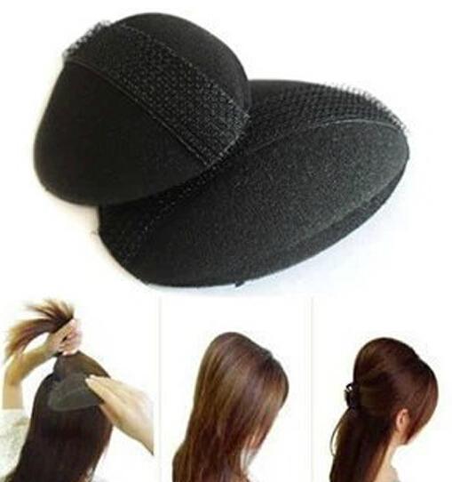 hair puff Magic Hairdressing Tool Princess Style Beauty care Hair Heighten Device Bulkness Sponge Hair Maker Pad black 2pcs/lot HQS-G10264