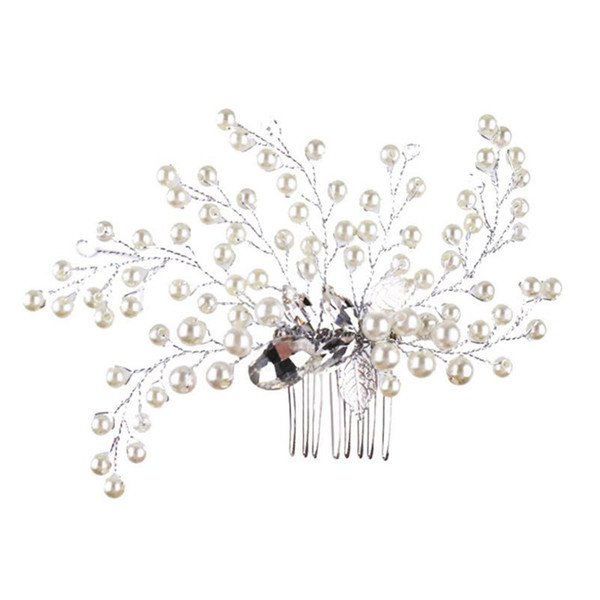 Bride Comb Pearl Handmade Wedding Headdress Hair Accessories Decoration Headwear Bridal Fashion Elegant Beads Pins Ornaments