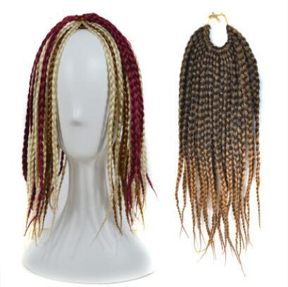 Black hair extensions Three strands of black hand-woven short hair haircut accessories fashion girls generous decoration