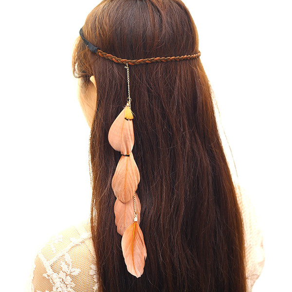 European style Bohemia style feather at seaside resort creative Indian antique hair accessories