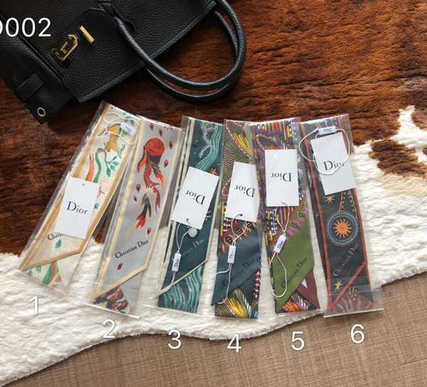 Designer Silk HANDBAG Bag scarf Headbands New Luxurious Brand women silk scraves 100% Top grade silk bag scarf hair Bands