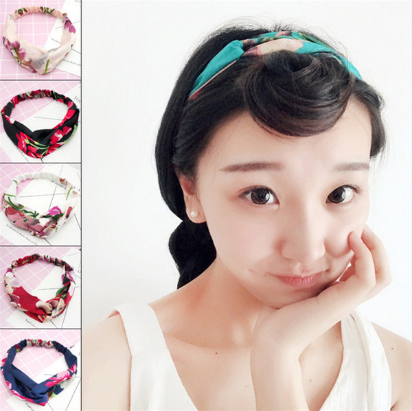 Designer Headband Head Scarf for Women Luxury Brand Silk Elastic Hair bands Girls Retro Floral Bird Flower Turban Headwraps Gifts