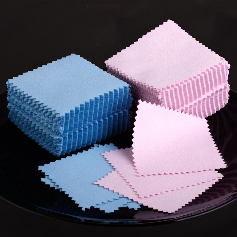 2018 Silver Polishing Cloths Suede Jewellery Cleaner Microfiber Not drop wool Double Side Anti-tarnish 100Piece/Lot