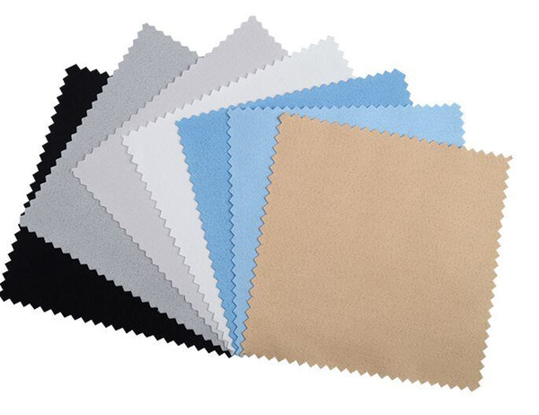 100pcs Buckskin Silver Jewelry Cleaning Polishing Cloth Sterling Gold Cleaner 8x8cm Cheapest Double Sides Tool Black White Blue