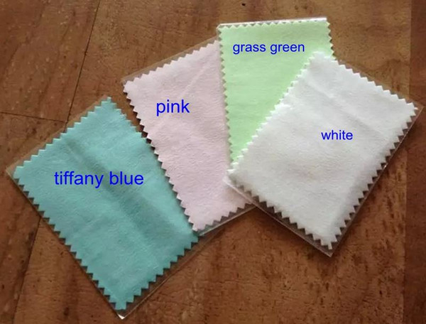 100pcs 10*7cm Silver Polish Cloth for silver Golden Jewelry Cleaner blue pink white grass green 4 colors option Best Quality