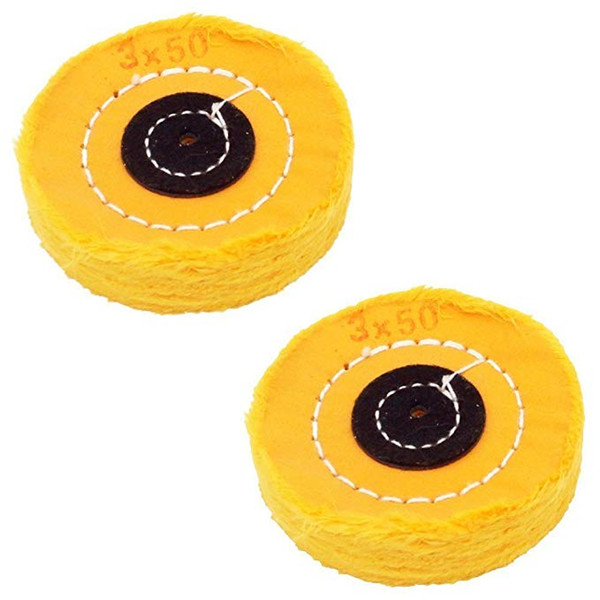 Soft Polishing Pads Buffing Wheels for Power Drill Rotary Dremel Accessories Car Metal Diamond Jewellery Polish-3 Inch Yellow