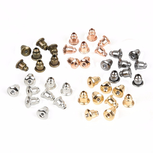 New Fashion 10000pcs/lot Iron Earring Back Stoppers Bead Caps Earring Stud Plugs Jewelry Findings For DIY